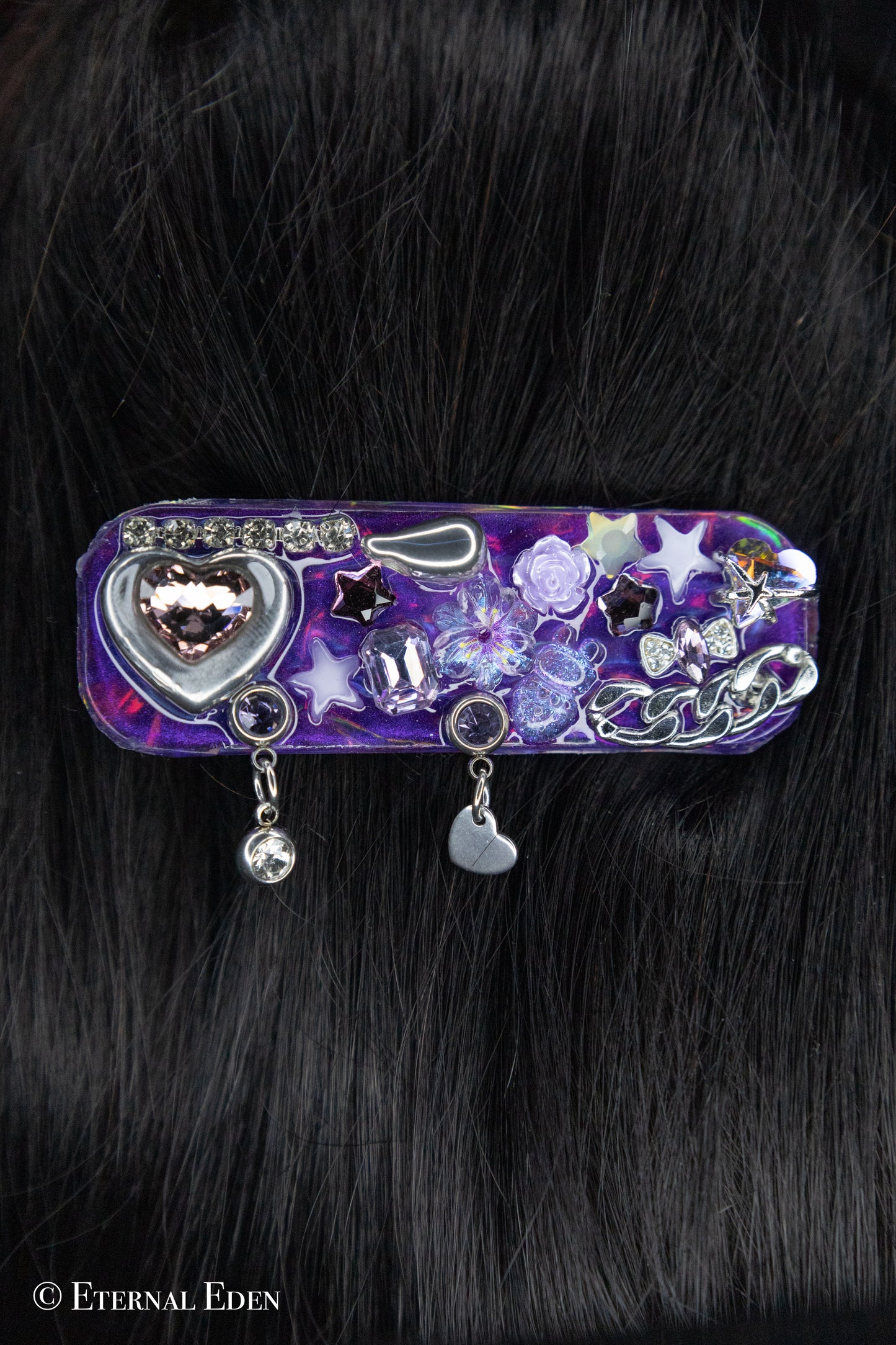“Violet Mirage” Hairclips