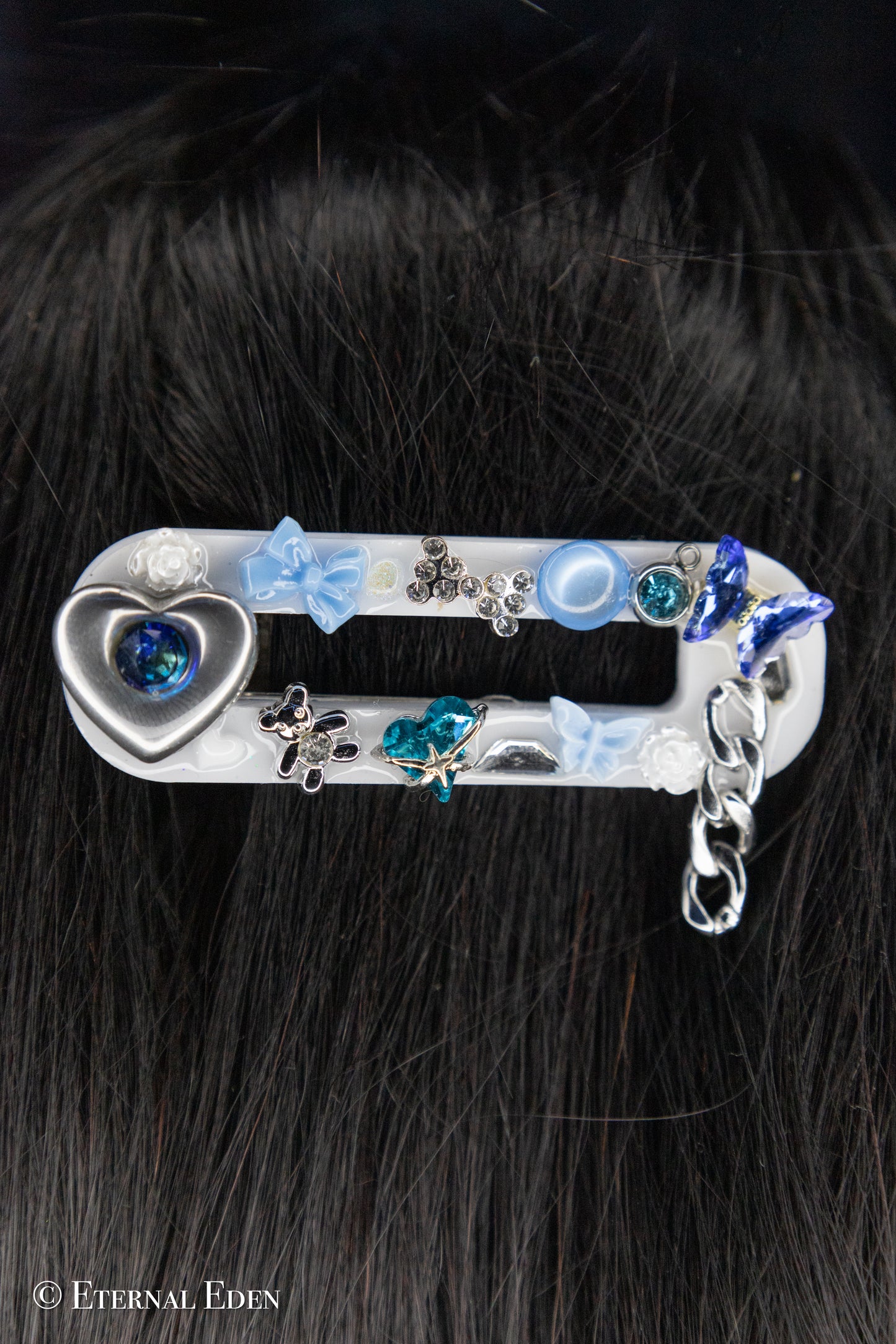 “Cyber Blu” Hairclips
