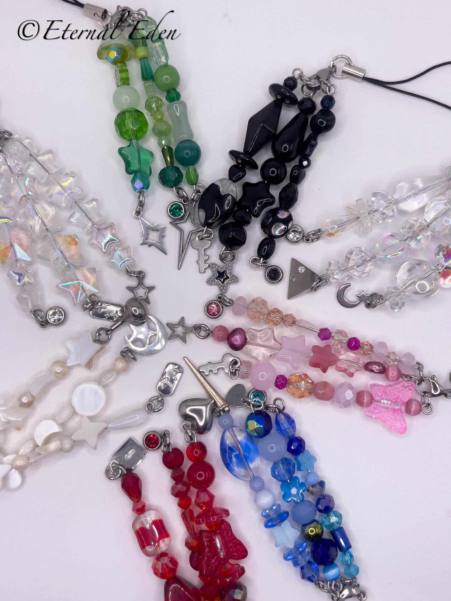 Monochrome Phone / Bag Charms
