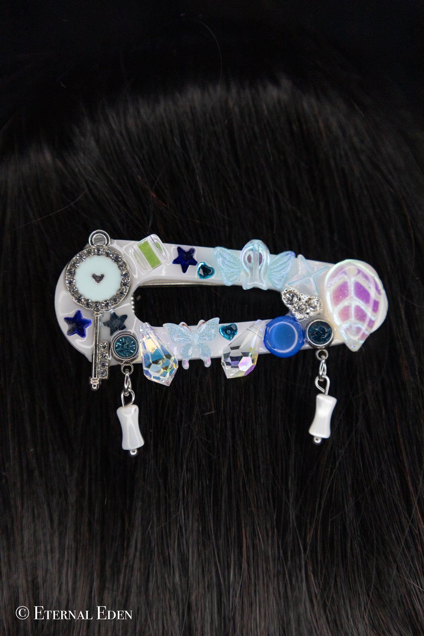“Cyber Blu” Hairclips