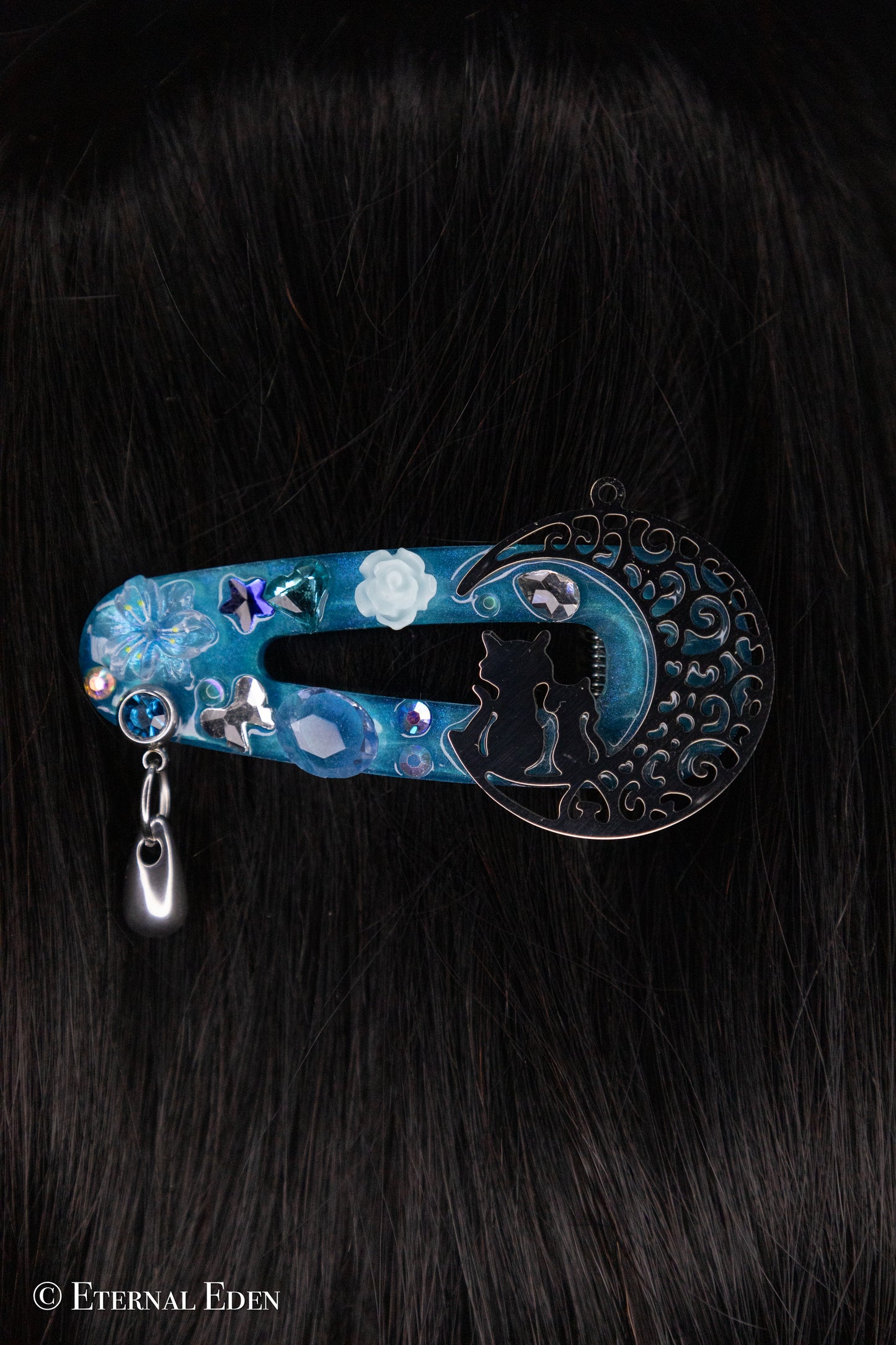 “Cyber Blu” Hairclips