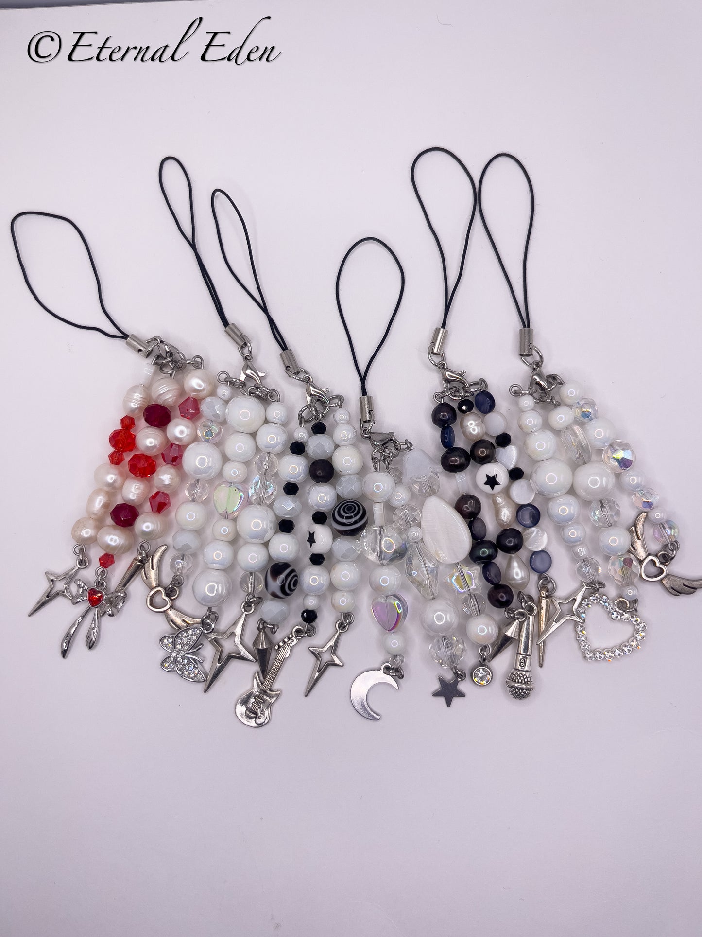 White Mix Phone / Bag Charms