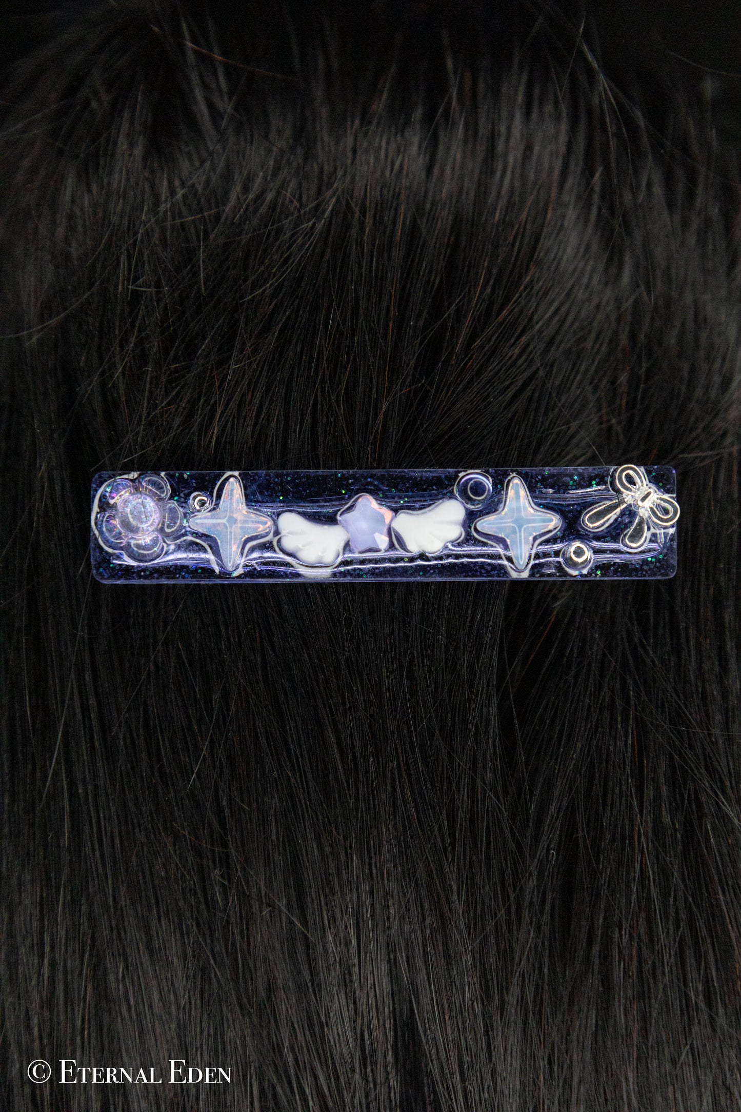 “Violet Mirage” Hairclips