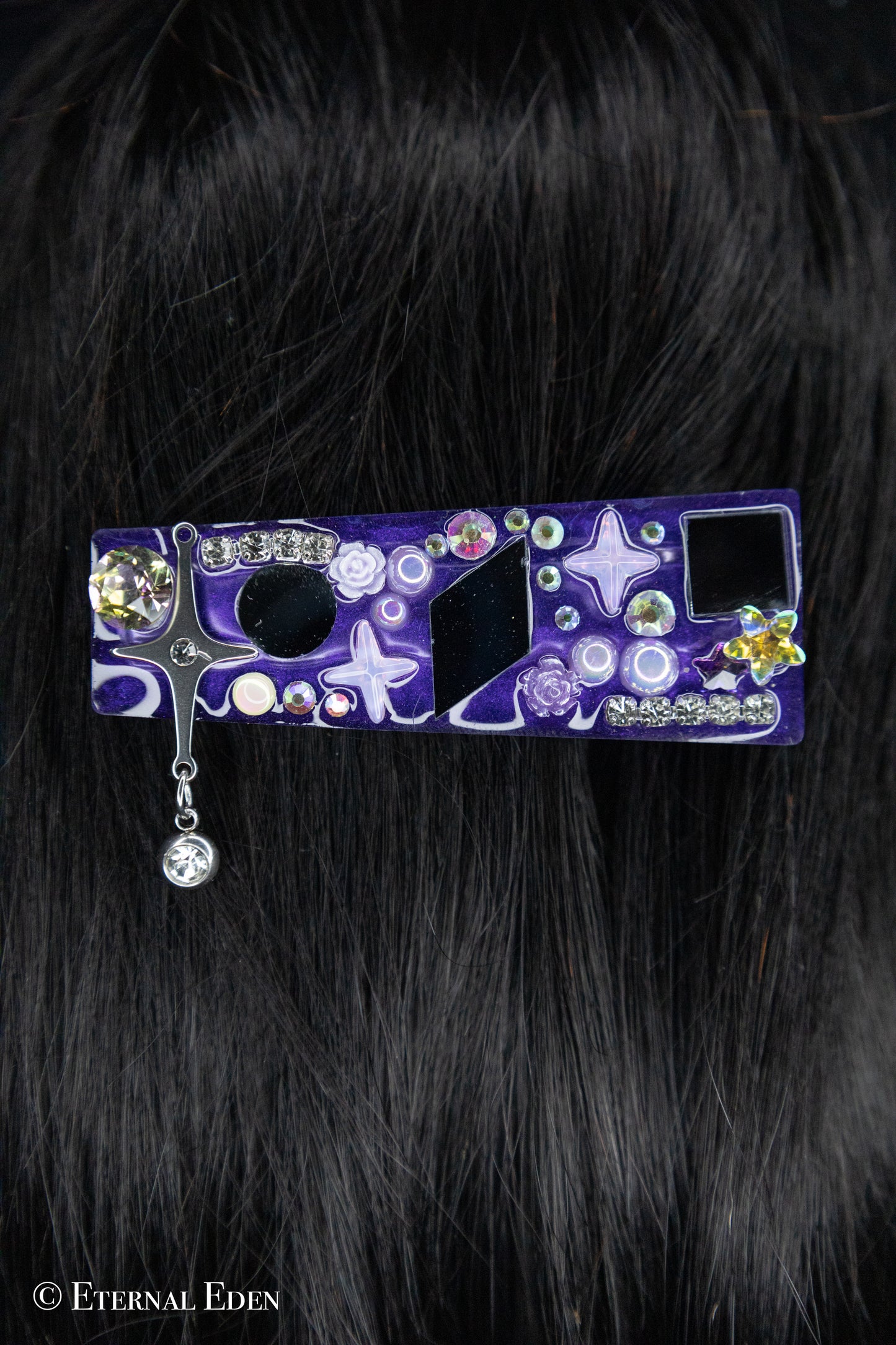 “Violet Mirage” Hairclips