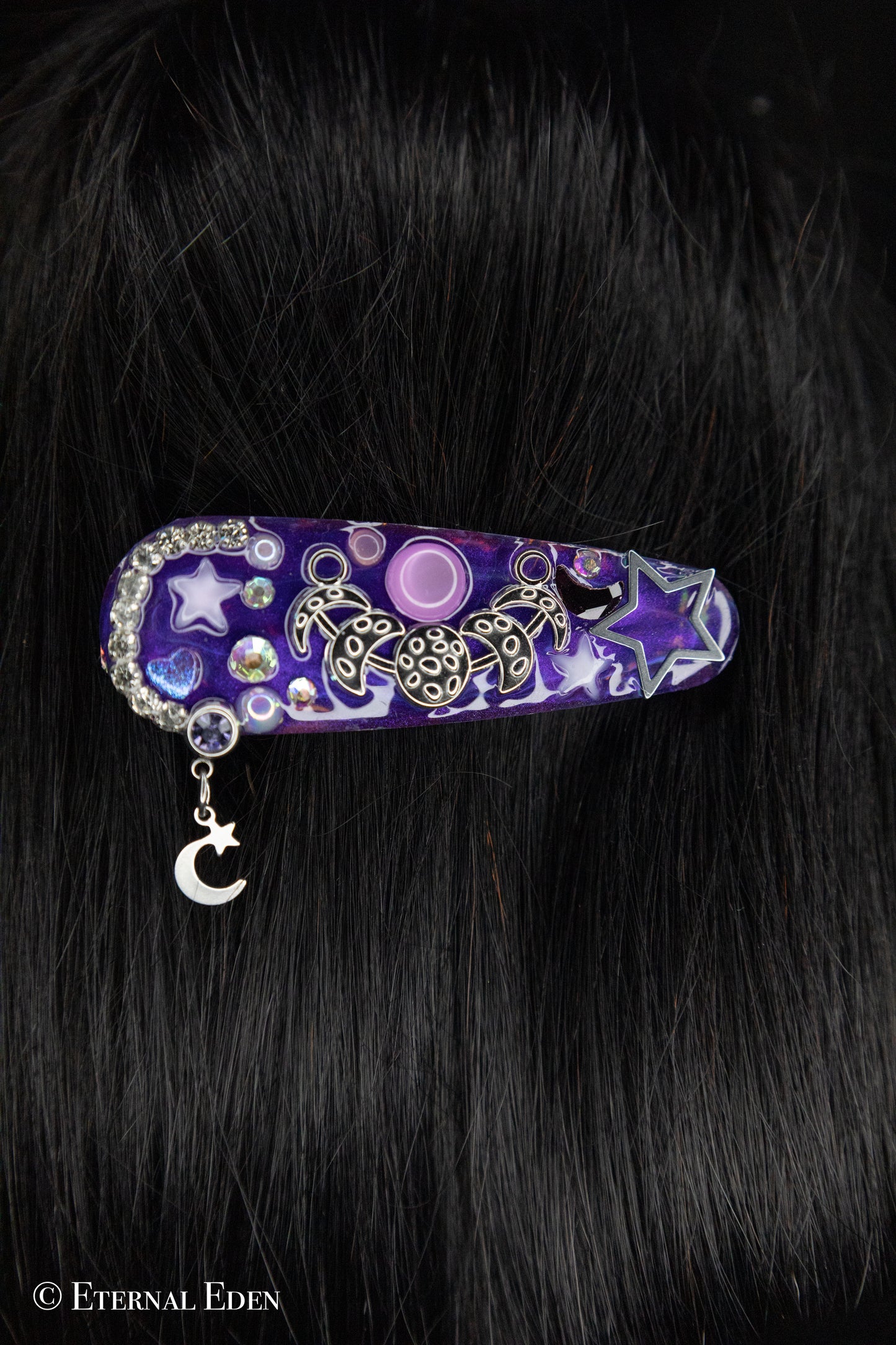 “Violet Mirage” Hairclips